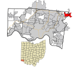 Hamilton County Ohio Incorporated and Unincorporated areas Loveland highlighted